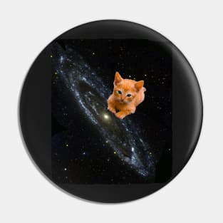 orange Cat on the Milky Way Pin