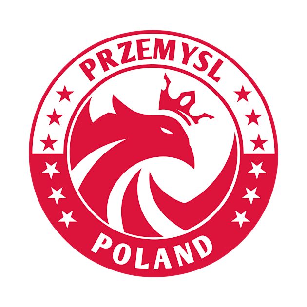 Przemysl Poland Circular Flag Eagle by urban-wild-prints