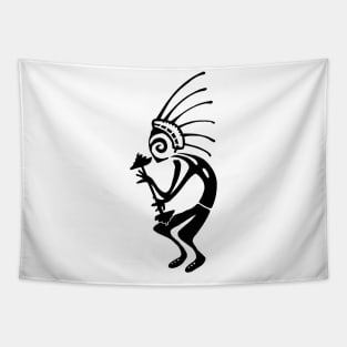 Kokopelli gym black Tapestry