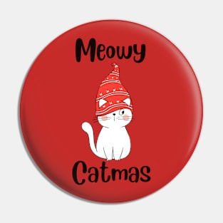 Meowy christmas cat Pin