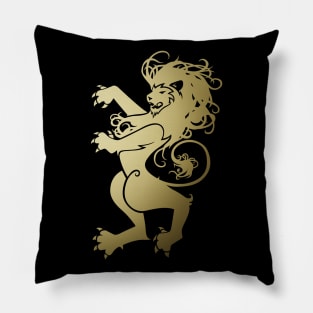 Rampant Lion in Gold Pillow