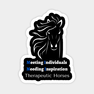 MINI Therapeutic Horses (white) Magnet