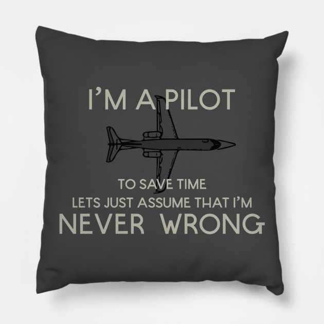 I'm a pilot Pillow by Nataliatcha23