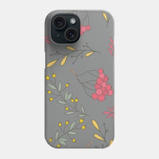 Red berries pattern Phone Case