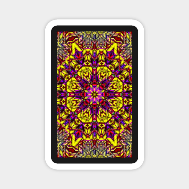 Abstract pattern, symmetrical 3 Magnet by Hujer