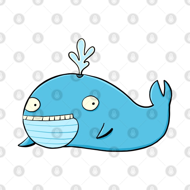 blue smiling whale by duxpavlic