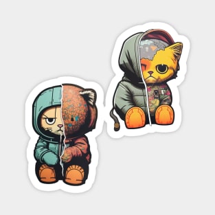 Street Cat Sticker Pack Magnet