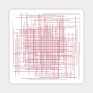 Thin Pink Lines Staggered Crosshatch Magnet