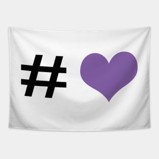 Hashtag purple heart Tapestry