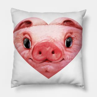 Piggy Heart Pillow