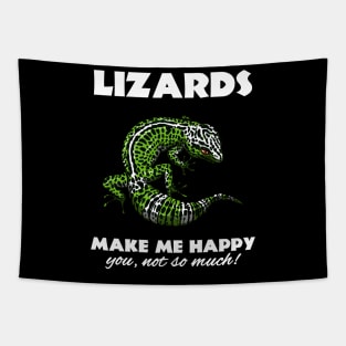 Lizards Make Me Happy Tapestry