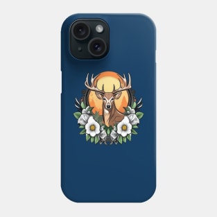 Cartoon Tattoo Art Of A Deer With Georgia Rose Phone Case