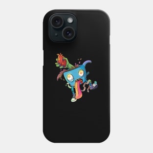 Caffeine Addicted Cute Zombie Monster Drinking Coffee Phone Case