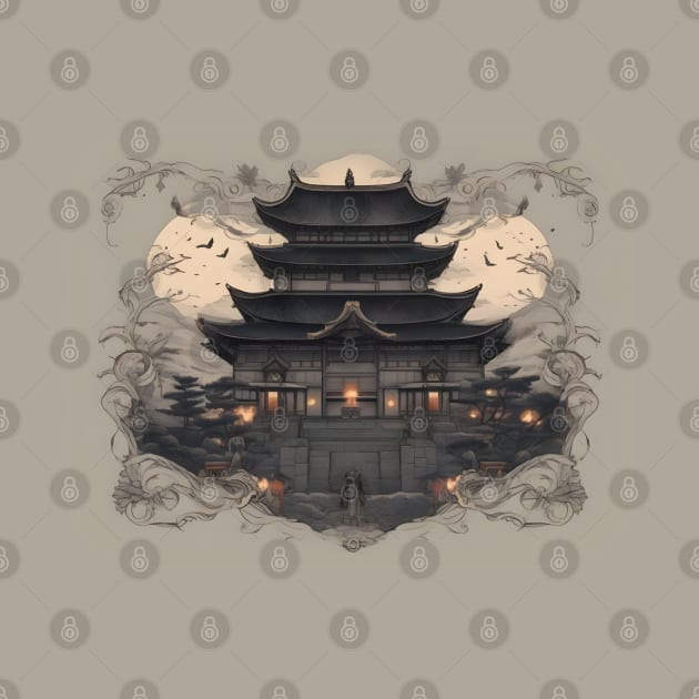 Old Mysterious Japanese Castle by Angela Whispers