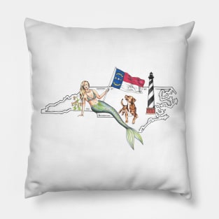 North Carolina Mermaid Pillow