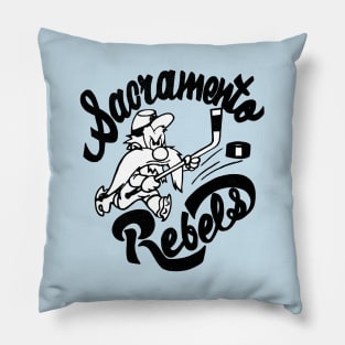 Defunct Sacramento Rebels Hockey Pillow