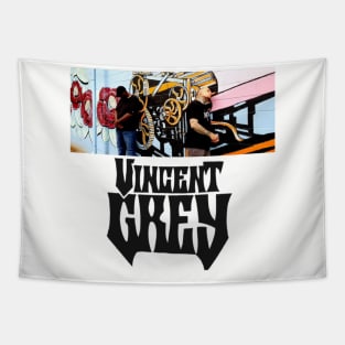 Vincent Grey Graffiti Tapestry