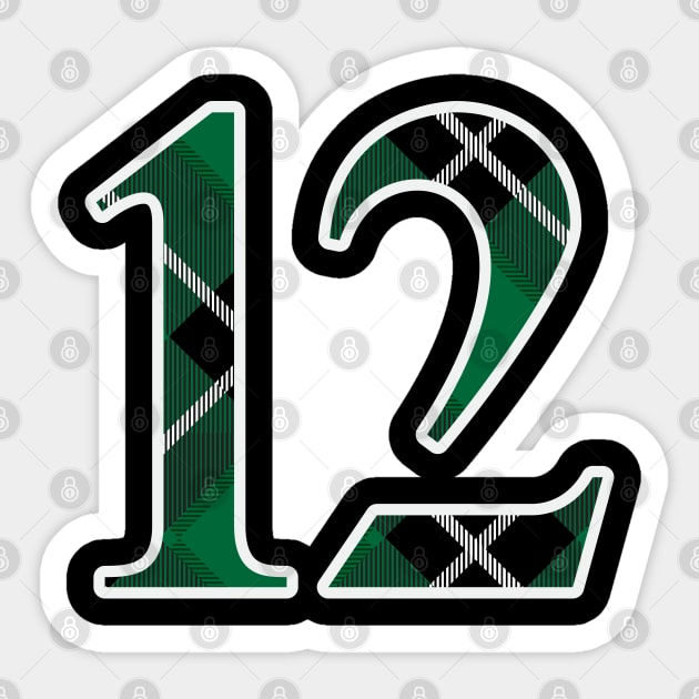 Number 12 (Vintage White) 12th Birthday' Sticker | Spreadshirt