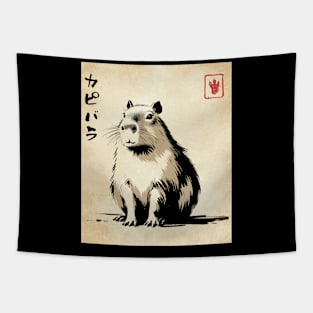 Kawaii Capybara Anime Japanese Streetwear Novelty Funny Capybara Tapestry