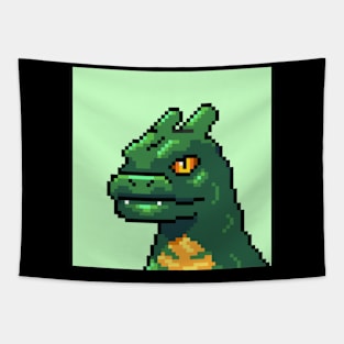 DinoZard Pixel Green Tapestry
