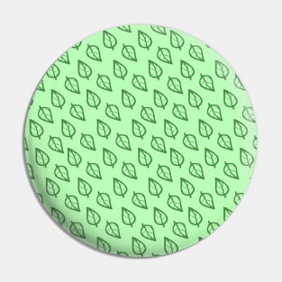 Candy Pastel Mint Green Leaf Plant Pattern Pin