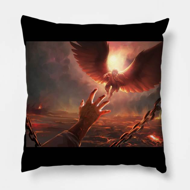 Rescue on Hellscape Pillow by GioGui