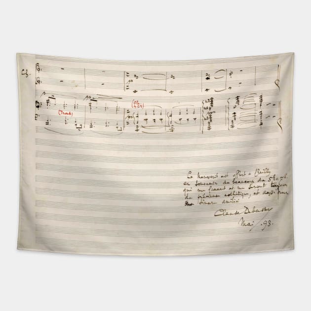 Debussy | Claude Debussy original handwritten score | 2 of 2 Tapestry by Musical design