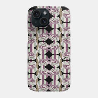 Colorful Spiral circle Shapes seamless pattern Phone Case