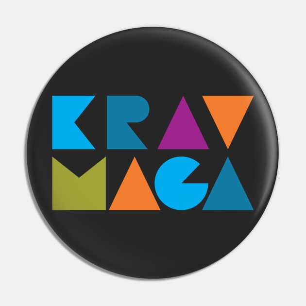 Krav Maga Rainbow Blocks Pin by polliadesign