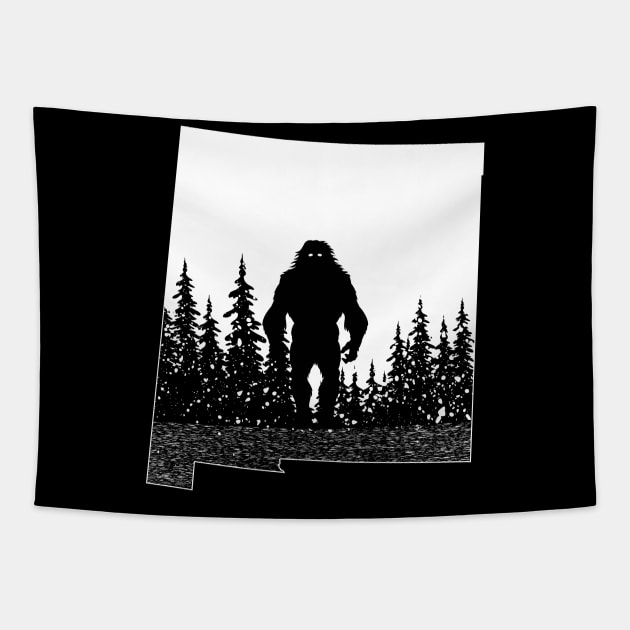 New Mexico Bigfoot Sasquatch Tapestry by Tesszero