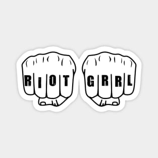 Riot Grrrl Knuckle Tattoo Magnet