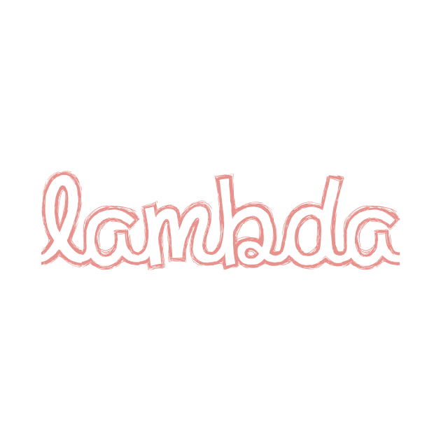 lambda Cursive Greek Letter by Rosemogo