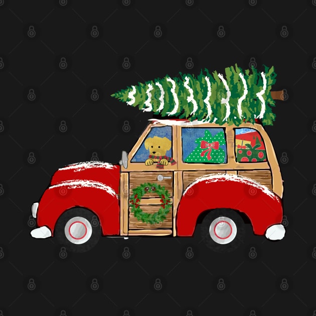 Christmas Woody Wagon- Bringing Home the Xmas Tree by emrdesigns