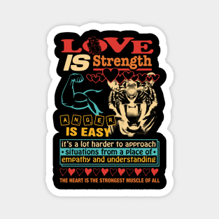 Love Is Strength. Anger Is Easy It’s A Lot Harder To Magnet