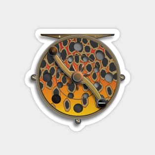 Brown Gold Trout Reel Magnet