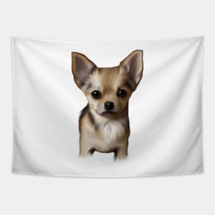 Cute Chihuahua Drawing Tapestry