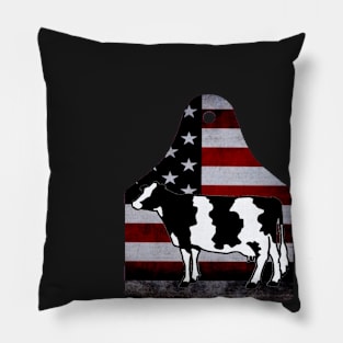 American Flag Ear Tag - Holstein - NOT FOR RESALE WITHOUT PERMISSION Pillow