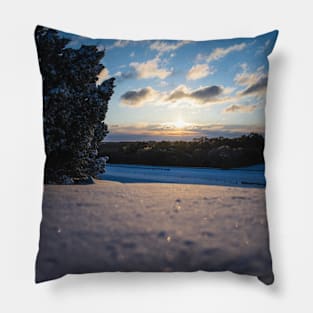 Snowy Sunrise Pillow