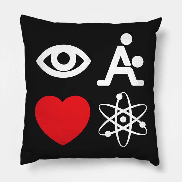 I Fking Love Science wht by Tai's Tees Pillow by TaizTeez