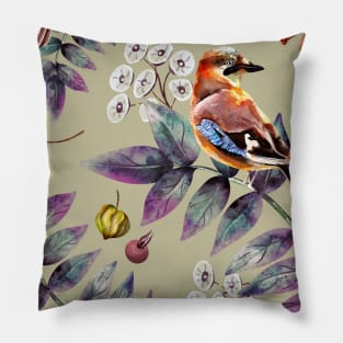 Bird and leaves pattern Pillow