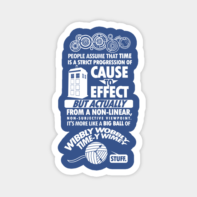 Timey Wimey Tee Magnet by TomTrager