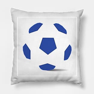 Football image in dazzling blue and white space Pillow