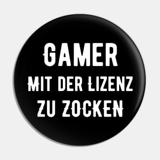 Gamer Mit Der Lizenz Zu Zocken Pin