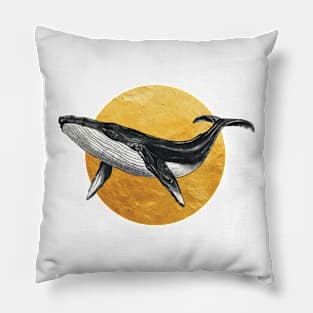 Great Humpback Whale in Golden Circle Pillow