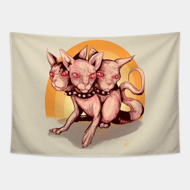 PURRberus Tapestry by LVBart