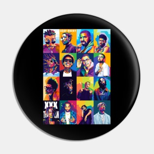 Rappers Collection Wpap Pop Art Pin