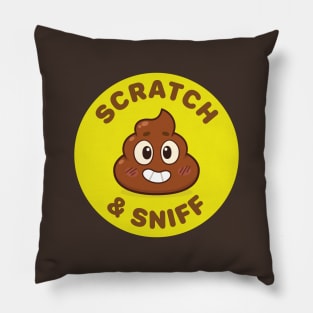 Scratch & Sniff Poo [ Does NOT actually smell ] Pillow