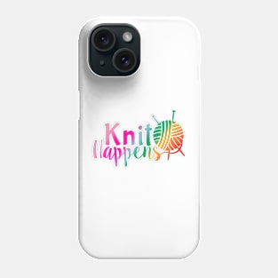 Knit Happens Rainbow Phone Case