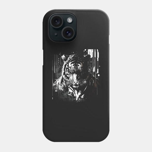 Graffiti Tiger: A Ferocious Hunter Phone Case by Abili-Tees