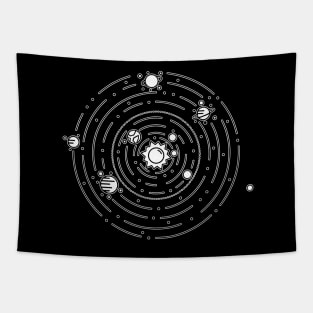 Solar System Planetary Chart Design Tapestry